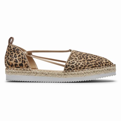 Rockport Seaview Bungee Flache Schuhe Damen Leopard TKX-216843